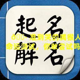 🌷 准到哭的属猴人命运测试，你敢尝试吗